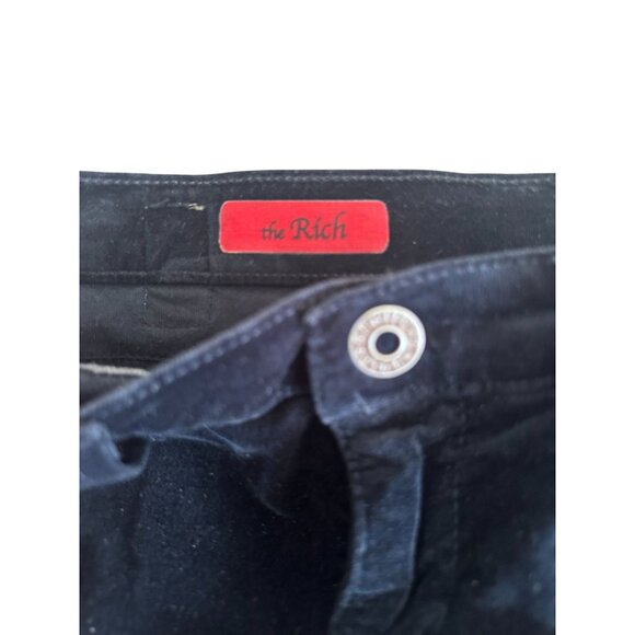 ADRIANO GOLDSCHMIED The Rich Navy Blue Velvet Skirt Size 25 - Picture 3 of 6